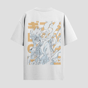 Playera urbana de anime y gaming ExtraLife MX, corte Standard Fit unisex ligero y transpirable en color Deep Black y Pure White, ropa de uso diario para gym y casual.