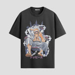 Playera urbana de anime y gaming ExtraLife MX, corte Standard Fit unisex ligero y transpirable en color Deep Black y Pure White, ropa de uso diario para gym y casual.