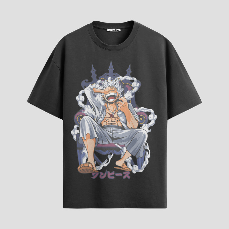 Playera urbana de anime y gaming ExtraLife MX, corte Standard Fit unisex ligero y transpirable en color Deep Black y Pure White, ropa de uso diario para gym y casual.