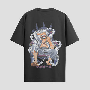 Playera urbana de anime y gaming ExtraLife MX, corte Standard Fit unisex ligero y transpirable en color Deep Black y Pure White, ropa de uso diario para gym y casual.