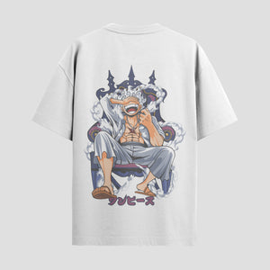 Playera urbana de anime y gaming ExtraLife MX, corte Standard Fit unisex ligero y transpirable en color Deep Black y Pure White, ropa de uso diario para gym y casual.