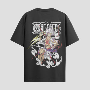 Playera urbana de anime y gaming ExtraLife MX, corte Standard Fit unisex ligero y transpirable en color Deep Black y Pure White, ropa de uso diario para gym y casual.