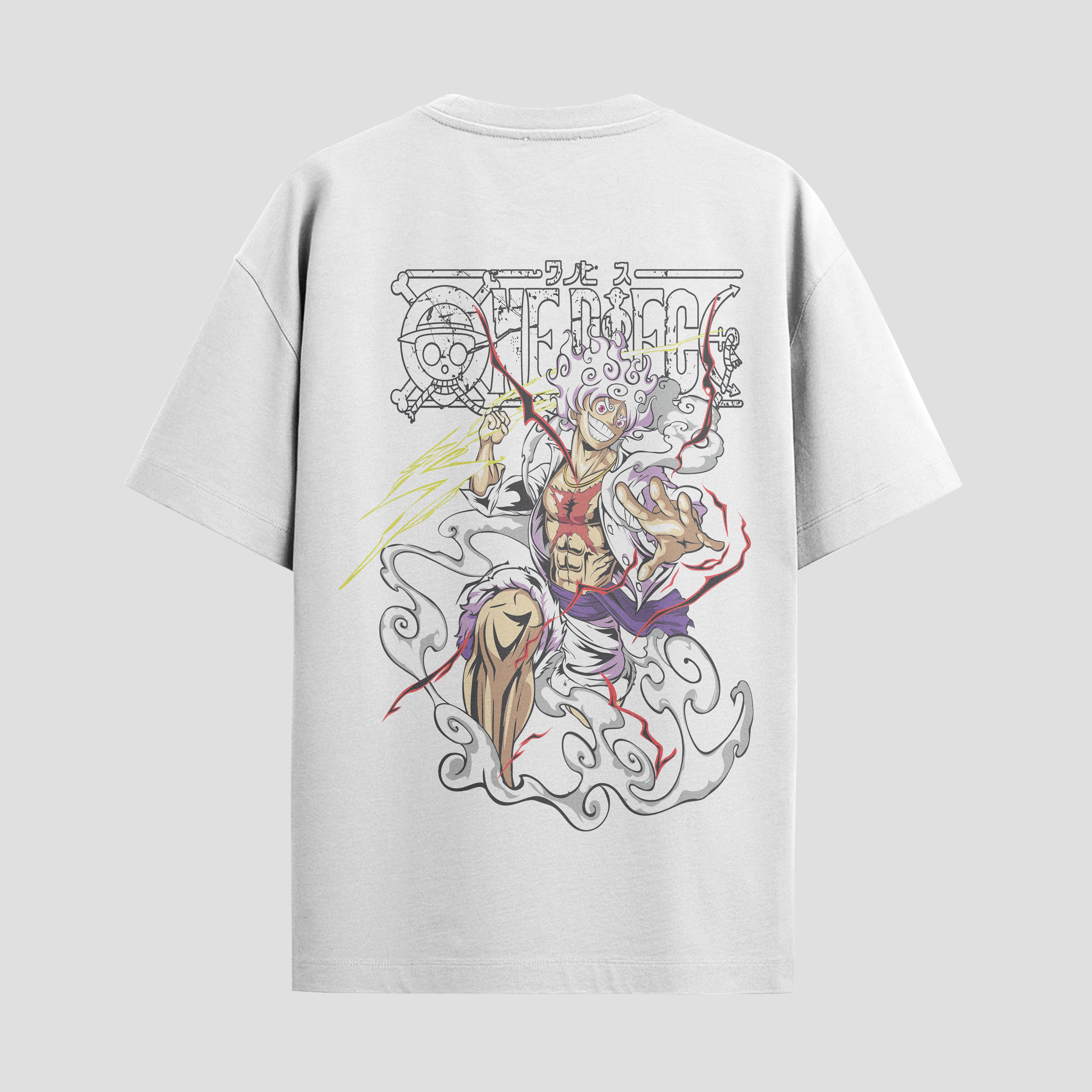 Playera urbana de anime y gaming ExtraLife MX, corte Standard Fit unisex ligero y transpirable en color Deep Black y Pure White, ropa de uso diario para gym y casual.