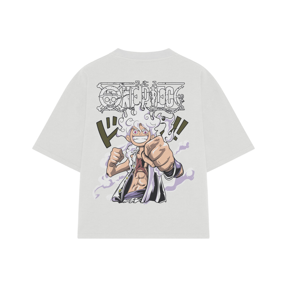 Playera streetwear premium de anime y gaming ExtraLife MX, corte oversized drop shoulder ligero y fresco en color Deep Black y Off-White, moda urbana mexicana de culto.