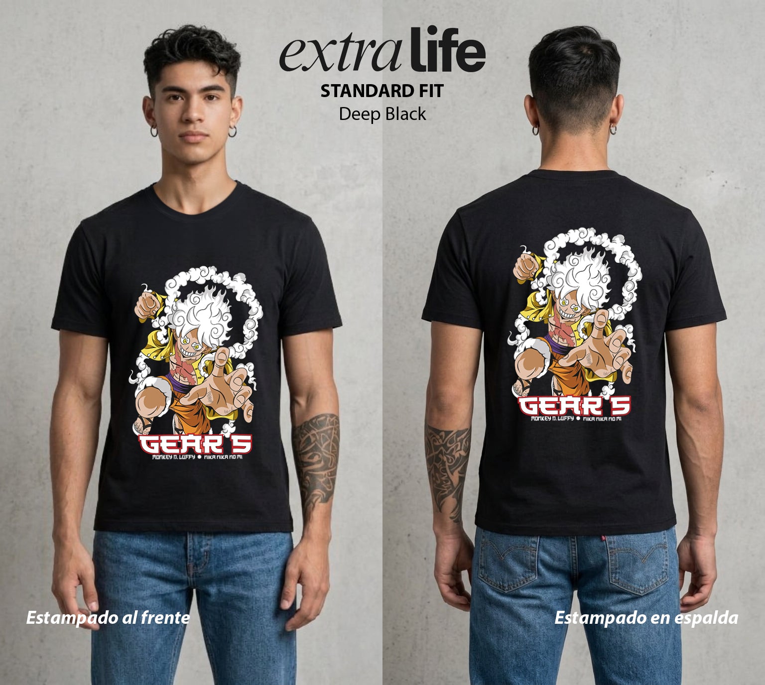 Mar de los Piratas | Transformacion del Capitan #03181 - Playera Standard Fit | Deep Black - Foto en modelo