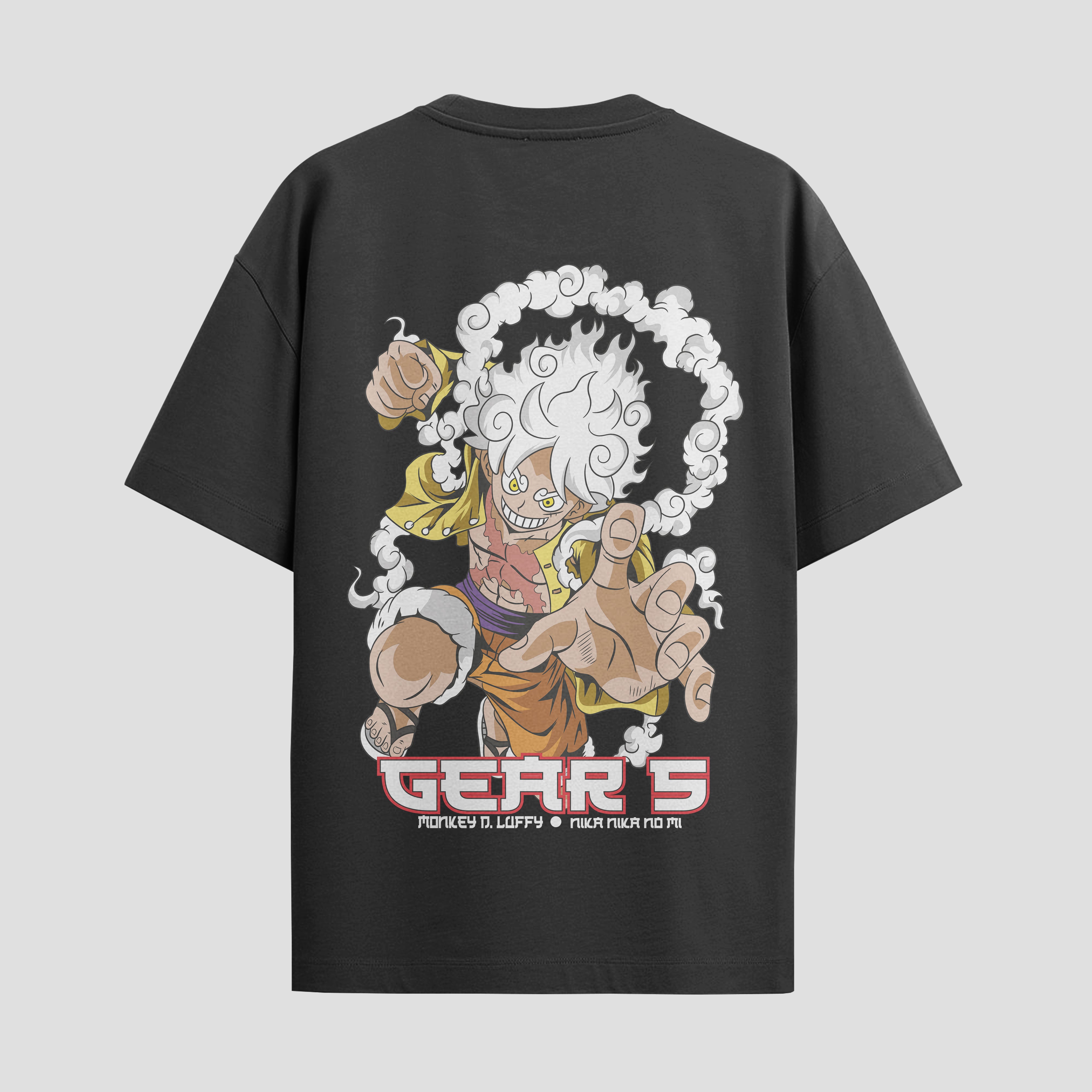 Playera urbana de anime y gaming ExtraLife MX, corte Standard Fit unisex ligero y transpirable en color Deep Black y Pure White, ropa de uso diario para gym y casual.