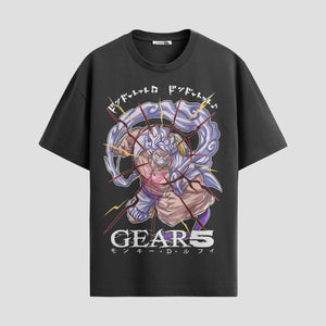 Playera urbana de anime y gaming ExtraLife MX, corte Standard Fit unisex ligero y transpirable en color Deep Black y Pure White, ropa de uso diario para gym y casual.