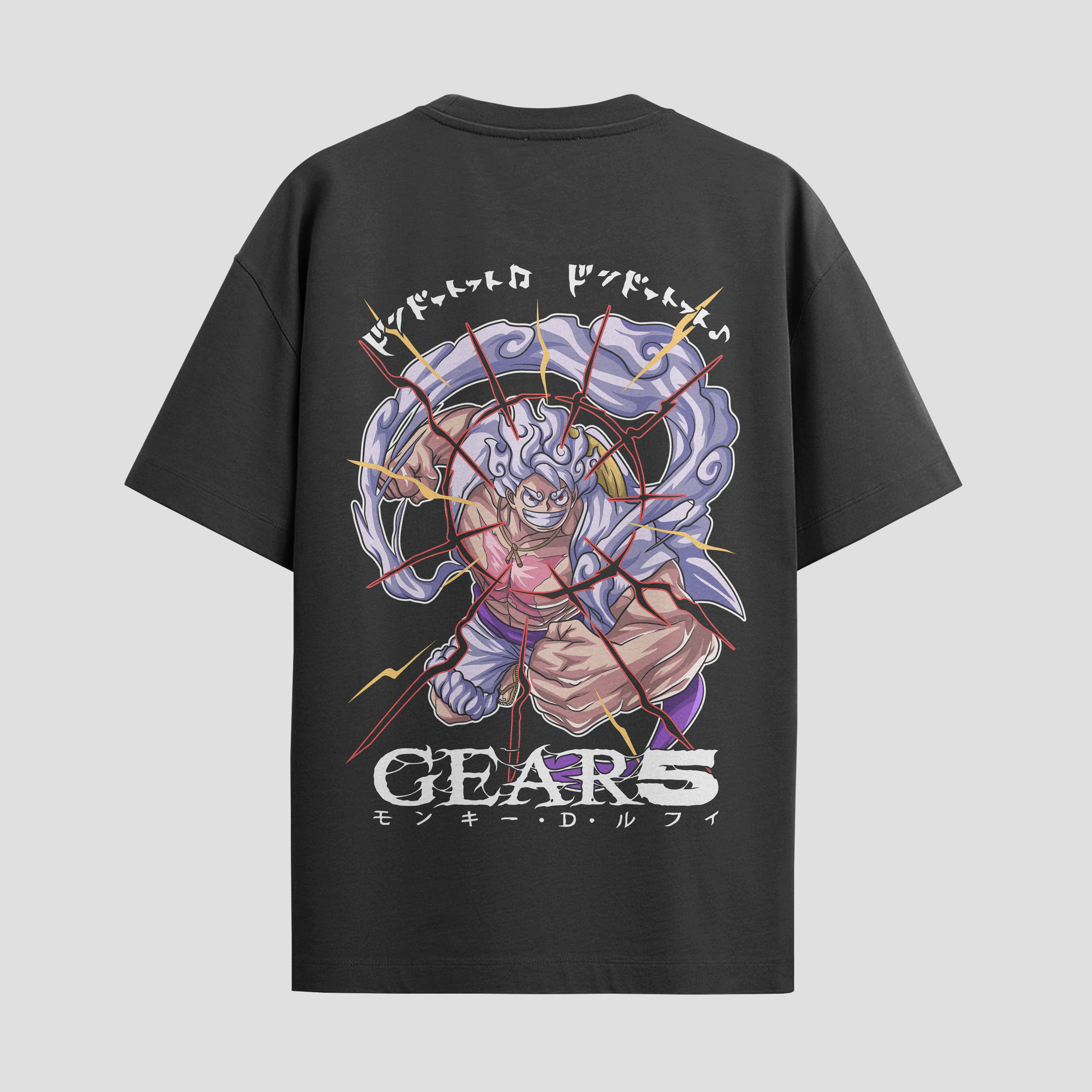 Playera urbana de anime y gaming ExtraLife MX, corte Standard Fit unisex ligero y transpirable en color Deep Black y Pure White, ropa de uso diario para gym y casual.