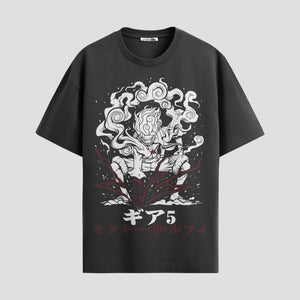Playera urbana de anime y gaming ExtraLife MX, corte Standard Fit unisex ligero y transpirable en color Deep Black y Pure White, ropa de uso diario para gym y casual.