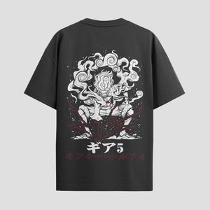 Playera urbana de anime y gaming ExtraLife MX, corte Standard Fit unisex ligero y transpirable en color Deep Black y Pure White, ropa de uso diario para gym y casual.