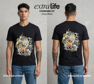 Mar de los Piratas | Capitan en Modo Bestia #03185 - Playera Standard Fit | Deep Black - Foto en modelo