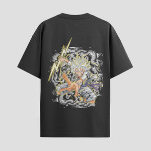 Playera urbana de anime y gaming ExtraLife MX, corte Standard Fit unisex ligero y transpirable en color Deep Black y Pure White, ropa de uso diario para gym y casual.