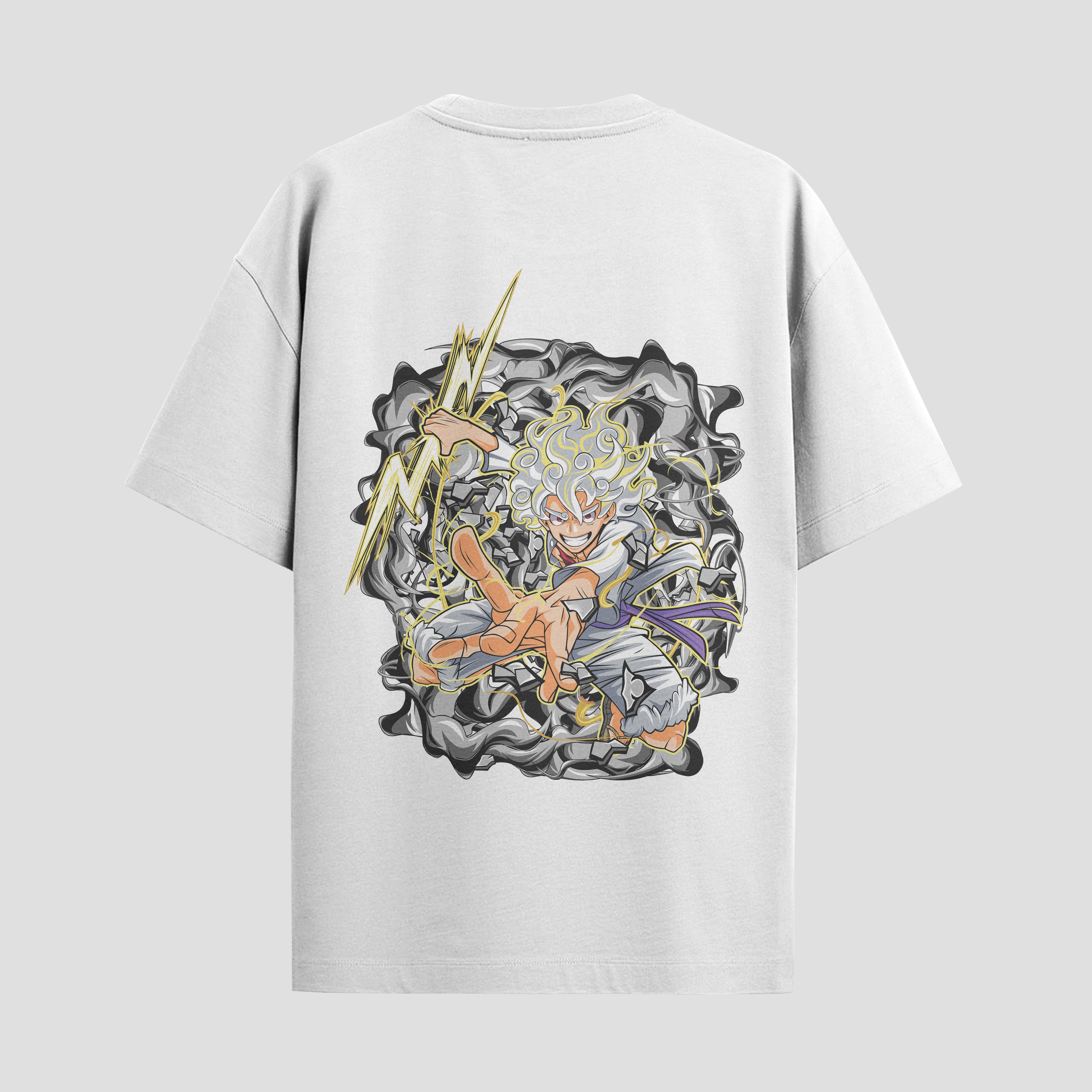 Playera urbana de anime y gaming ExtraLife MX, corte Standard Fit unisex ligero y transpirable en color Deep Black y Pure White, ropa de uso diario para gym y casual.