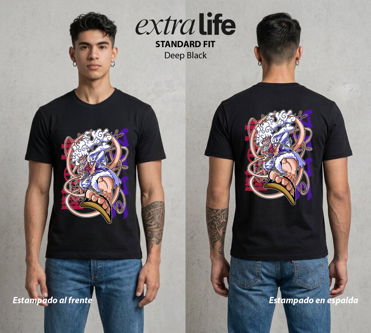 Mar de los Piratas | Transformacion del Capitan #03188 - Playera Standard Fit | Deep Black - Foto en modelo