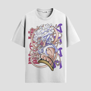 Playera urbana de anime y gaming ExtraLife MX, corte Standard Fit unisex ligero y transpirable en color Deep Black y Pure White, ropa de uso diario para gym y casual.
