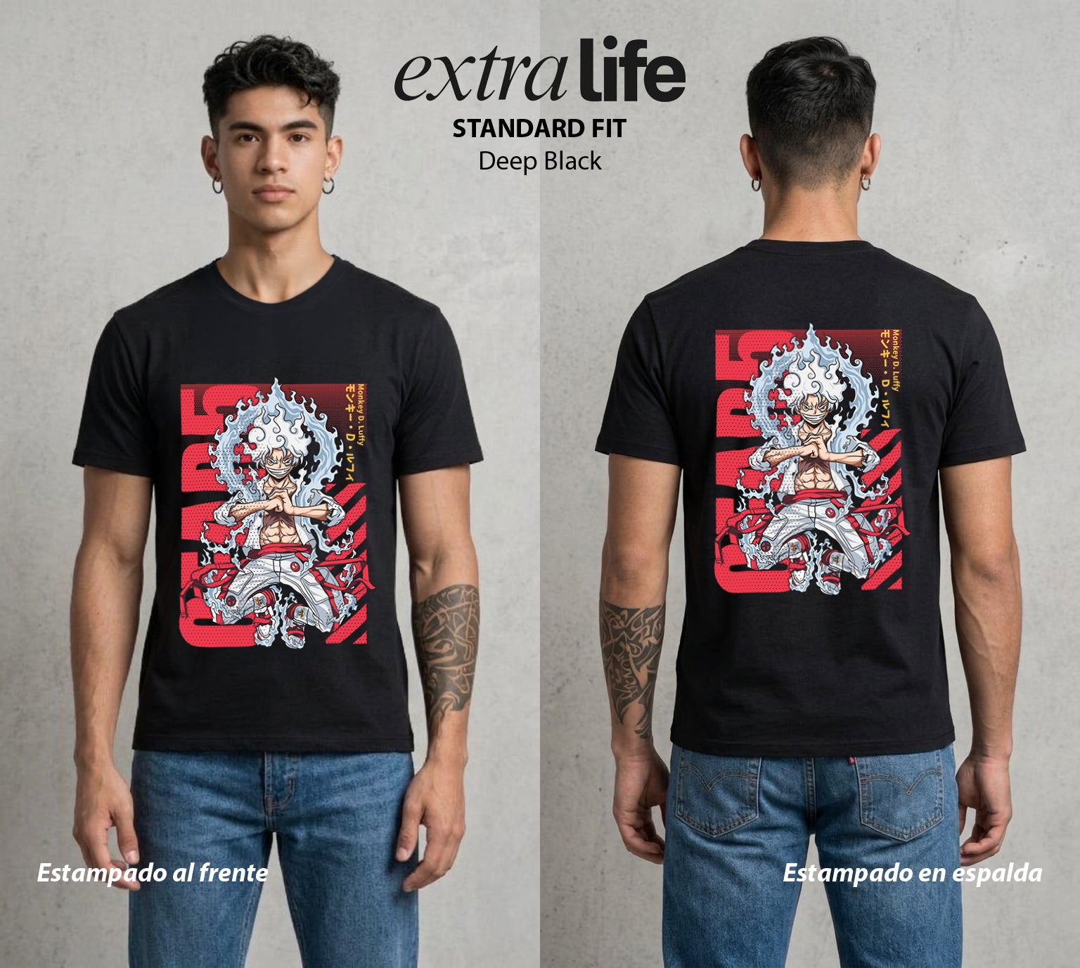 Mar de los Piratas | Engranaje del Capitan #03191 - Playera Standard Fit | Deep Black - Foto en modelo