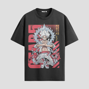 Playera urbana de anime y gaming ExtraLife MX, corte Standard Fit unisex ligero y transpirable en color Deep Black y Pure White, ropa de uso diario para gym y casual.