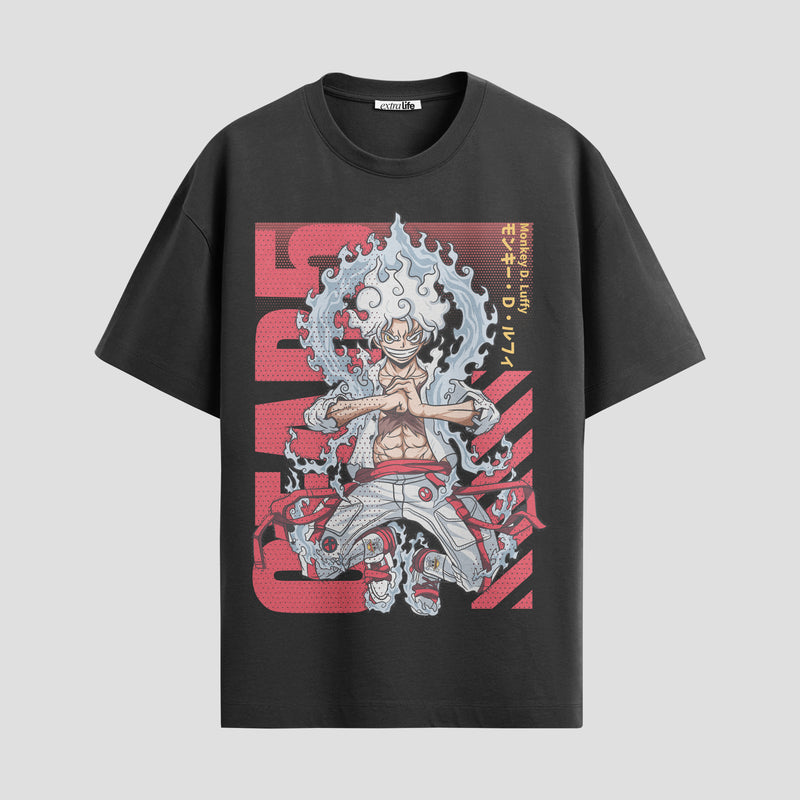 Playera urbana de anime y gaming ExtraLife MX, corte Standard Fit unisex ligero y transpirable en color Deep Black y Pure White, ropa de uso diario para gym y casual.