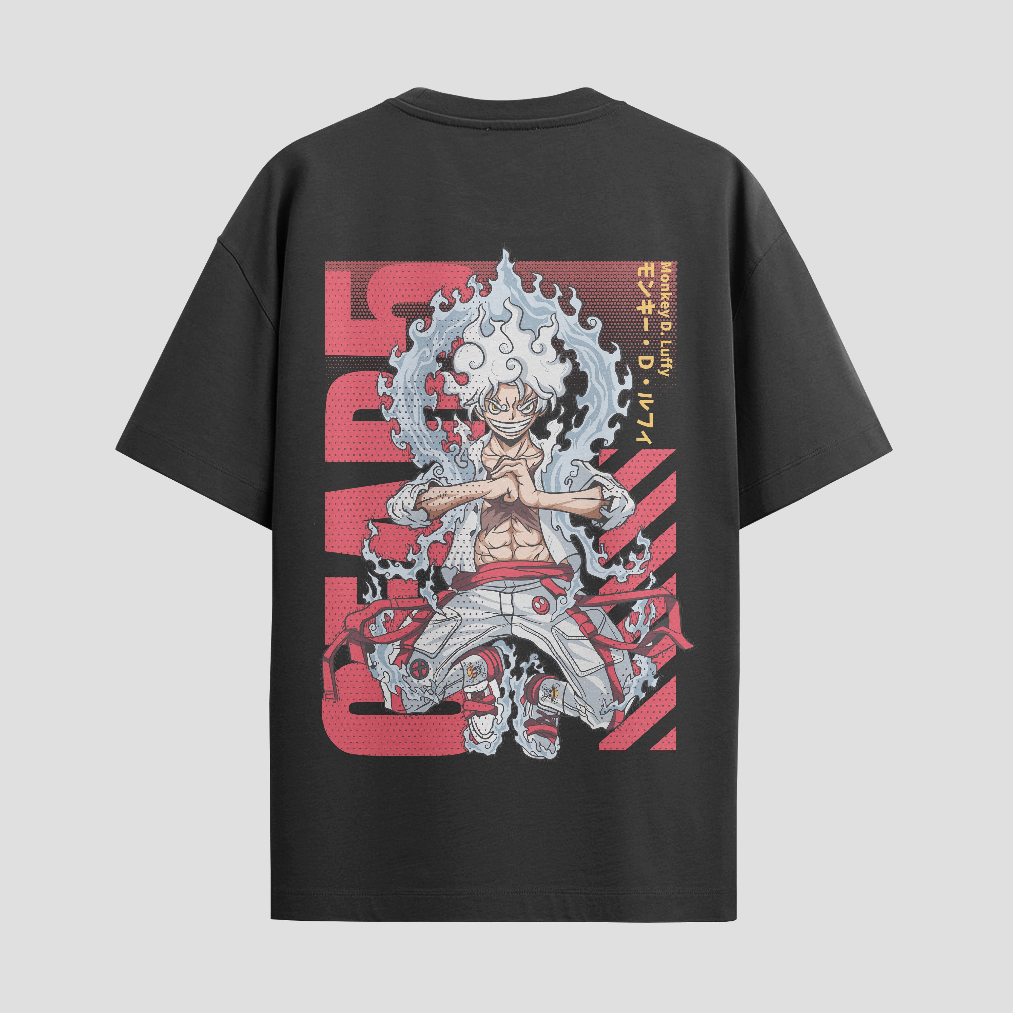 Playera urbana de anime y gaming ExtraLife MX, corte Standard Fit unisex ligero y transpirable en color Deep Black y Pure White, ropa de uso diario para gym y casual.