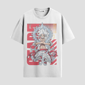 Playera urbana de anime y gaming ExtraLife MX, corte Standard Fit unisex ligero y transpirable en color Deep Black y Pure White, ropa de uso diario para gym y casual.