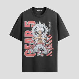 Playera urbana de anime y gaming ExtraLife MX, corte Standard Fit unisex ligero y transpirable en color Deep Black y Pure White, ropa de uso diario para gym y casual.