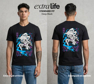 Mar de los Piratas | Goma en el Limite #03193 - Playera Standard Fit | Deep Black - Foto en modelo