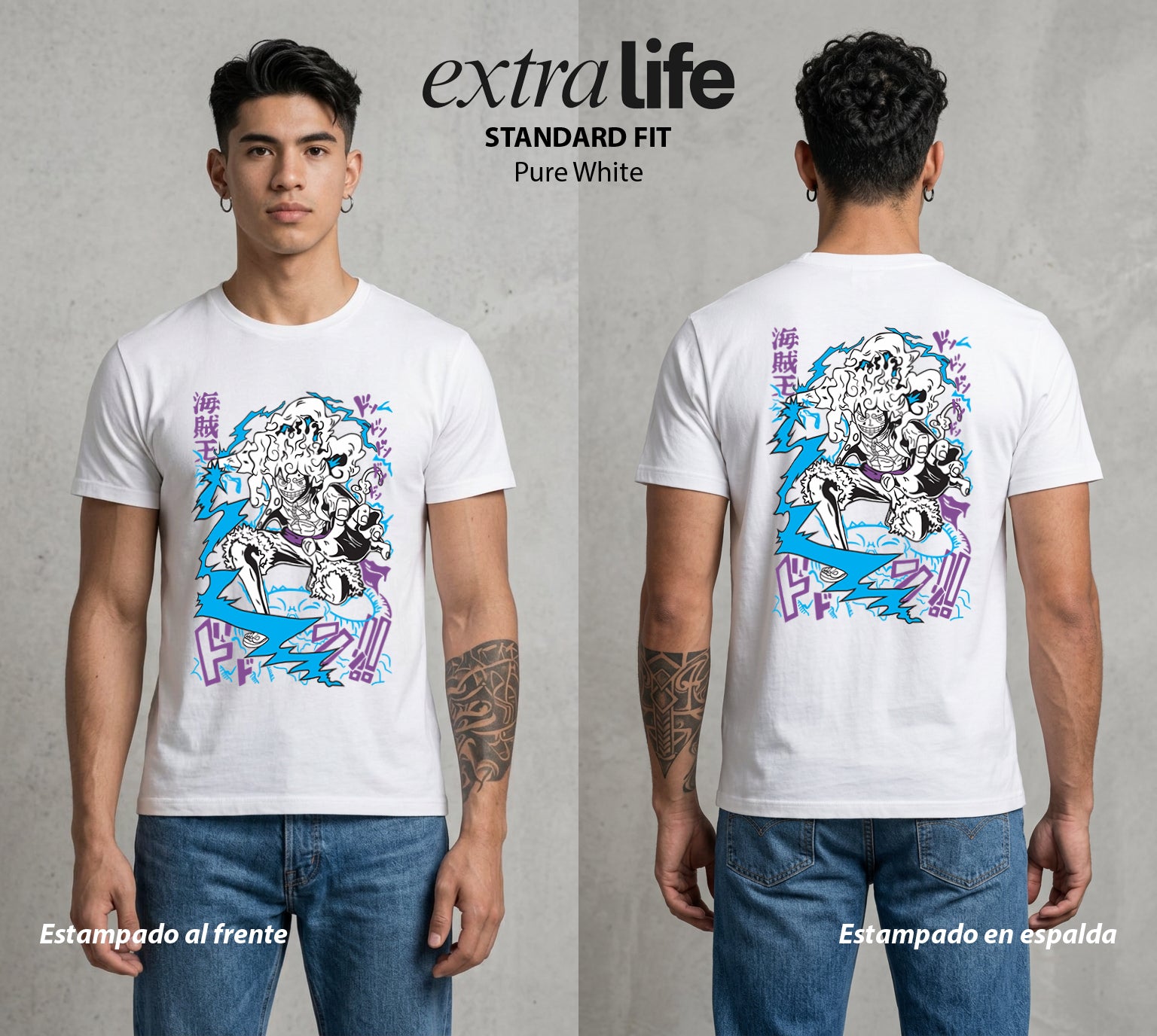 Mar de los Piratas | Goma en el Limite #03193 - Playera Standard Fit | Pure White - Foto en modelo