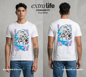 Mar de los Piratas | Goma en el Limite #03193 - Playera Standard Fit | Pure White - Foto en modelo