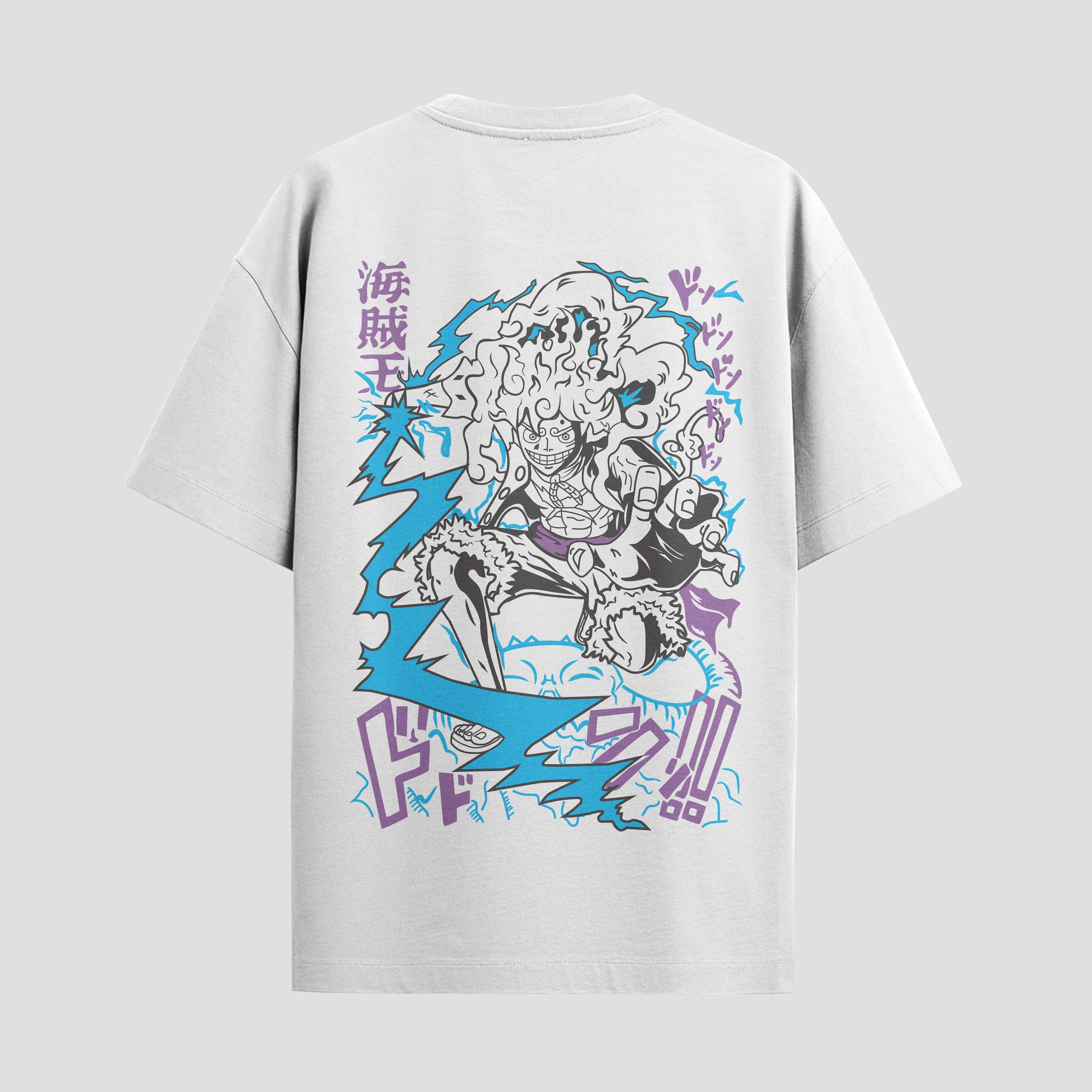Playera urbana de anime y gaming ExtraLife MX, corte Standard Fit unisex ligero y transpirable en color Deep Black y Pure White, ropa de uso diario para gym y casual.