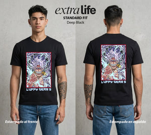 Mar de los Piratas | El Engranaje Final #03194 - Playera Standard Fit | Deep Black - Foto en modelo