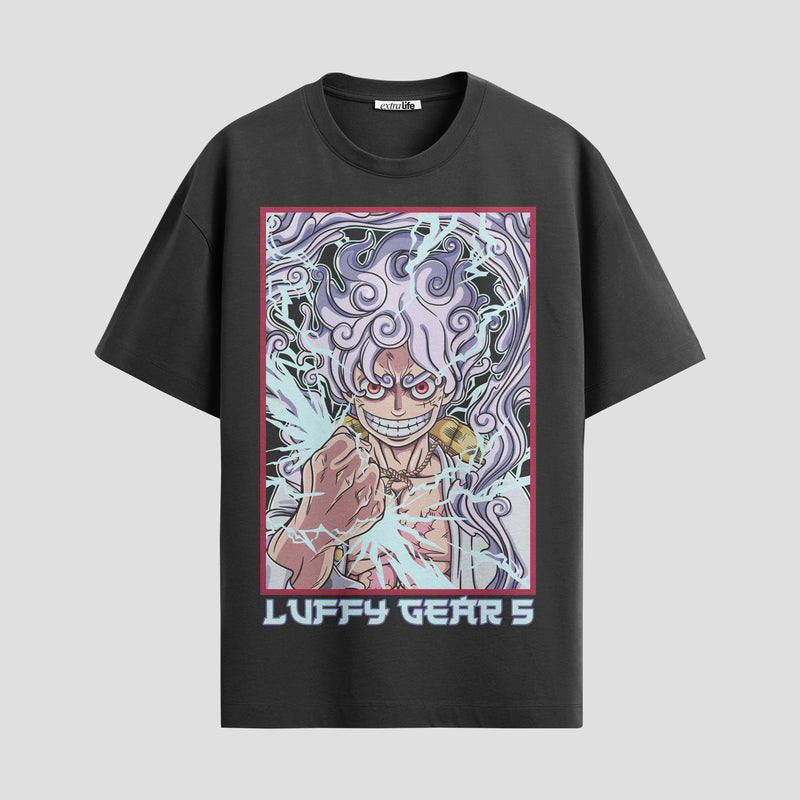 Playera urbana de anime y gaming ExtraLife MX, corte Standard Fit unisex ligero y transpirable en color Deep Black y Pure White, ropa de uso diario para gym y casual.