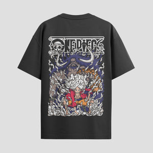 Playera urbana de anime y gaming ExtraLife MX, corte Standard Fit unisex ligero y transpirable en color Deep Black y Pure White, ropa de uso diario para gym y casual.