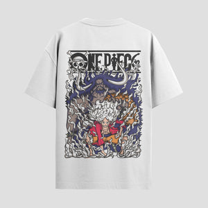 Playera urbana de anime y gaming ExtraLife MX, corte Standard Fit unisex ligero y transpirable en color Deep Black y Pure White, ropa de uso diario para gym y casual.