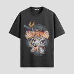 Playera urbana de anime y gaming ExtraLife MX, corte Standard Fit unisex ligero y transpirable en color Deep Black y Pure White, ropa de uso diario para gym y casual.