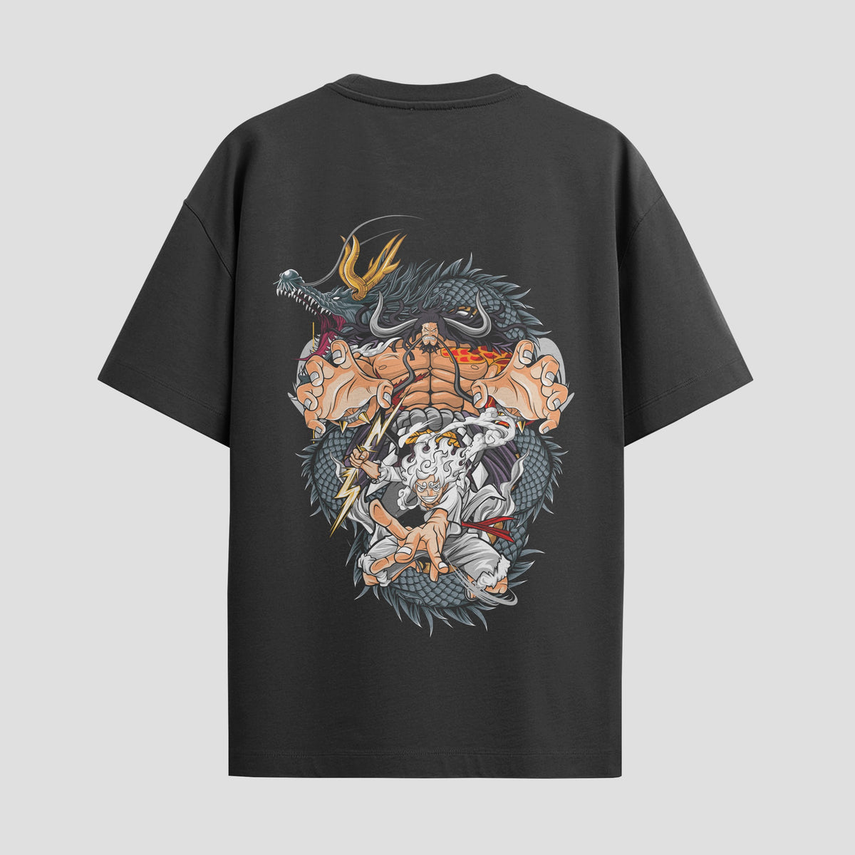 Playera urbana de anime y gaming ExtraLife MX, corte Classic Premium unisex ligero y transpirable en color Deep Black y Pure White, ropa de uso diario para gym y casual.