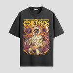 Playera urbana de anime y gaming ExtraLife MX, corte Standard Fit unisex ligero y transpirable en color Deep Black y Pure White, ropa de uso diario para gym y casual.