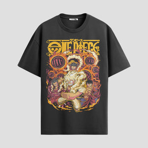 Playera urbana de anime y gaming ExtraLife MX, corte Standard Fit unisex ligero y transpirable en color Deep Black y Pure White, ropa de uso diario para gym y casual.