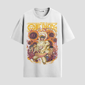 Playera urbana de anime y gaming ExtraLife MX, corte Standard Fit unisex ligero y transpirable en color Deep Black y Pure White, ropa de uso diario para gym y casual.