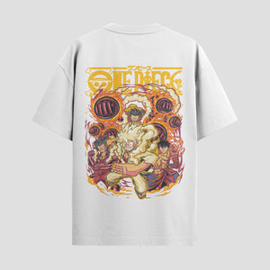 Playera urbana de anime y gaming ExtraLife MX, corte Standard Fit unisex ligero y transpirable en color Deep Black y Pure White, ropa de uso diario para gym y casual.