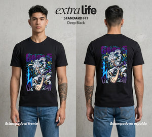 Mar de los Piratas | Hombre de Goma #03203 - Playera Standard Fit | Deep Black - Foto en modelo