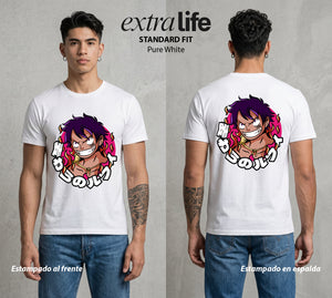 Mar de los Piratas | Capitan de Goma #03206 - Playera Standard Fit | Pure White - Foto en modelo