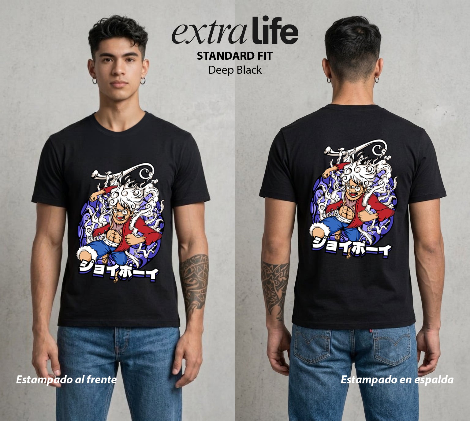 Mar de los Piratas | Capitan de Goma #03207 - Playera Standard Fit | Deep Black - Foto en modelo