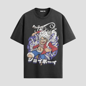 Playera urbana de anime y gaming ExtraLife MX, corte Standard Fit unisex ligero y transpirable en color Deep Black y Pure White, ropa de uso diario para gym y casual.