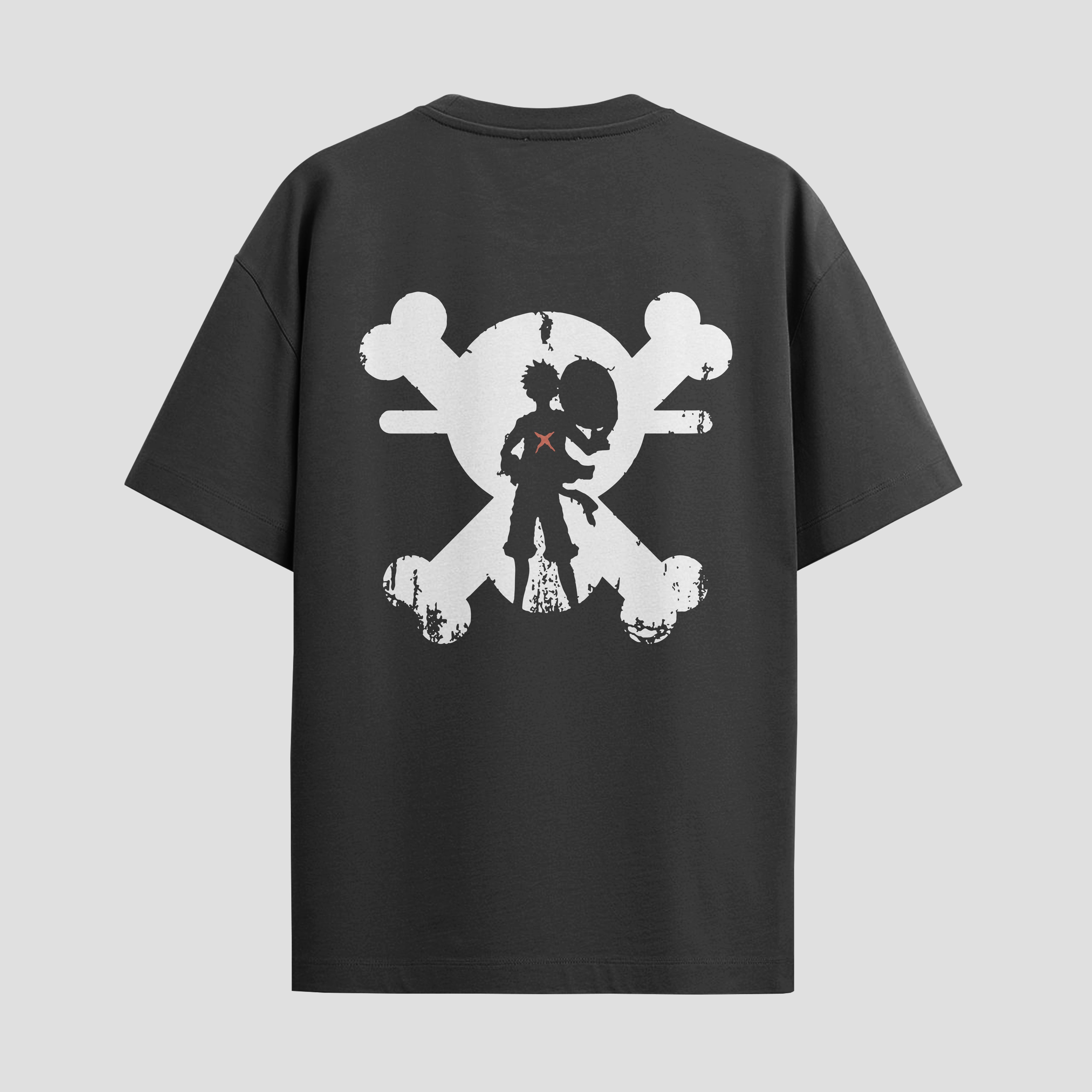 Playera urbana de anime y gaming ExtraLife MX, corte Standard Fit unisex ligero y transpirable en color Deep Black y Pure White, ropa de uso diario para gym y casual.