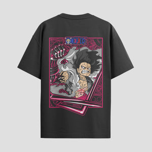Playera urbana de anime y gaming ExtraLife MX, corte Standard Fit unisex ligero y transpirable en color Deep Black y Pure White, ropa de uso diario para gym y casual.