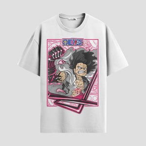 Playera urbana de anime y gaming ExtraLife MX, corte Standard Fit unisex ligero y transpirable en color Deep Black y Pure White, ropa de uso diario para gym y casual.