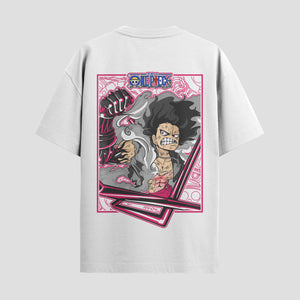 Playera urbana de anime y gaming ExtraLife MX, corte Standard Fit unisex ligero y transpirable en color Deep Black y Pure White, ropa de uso diario para gym y casual.