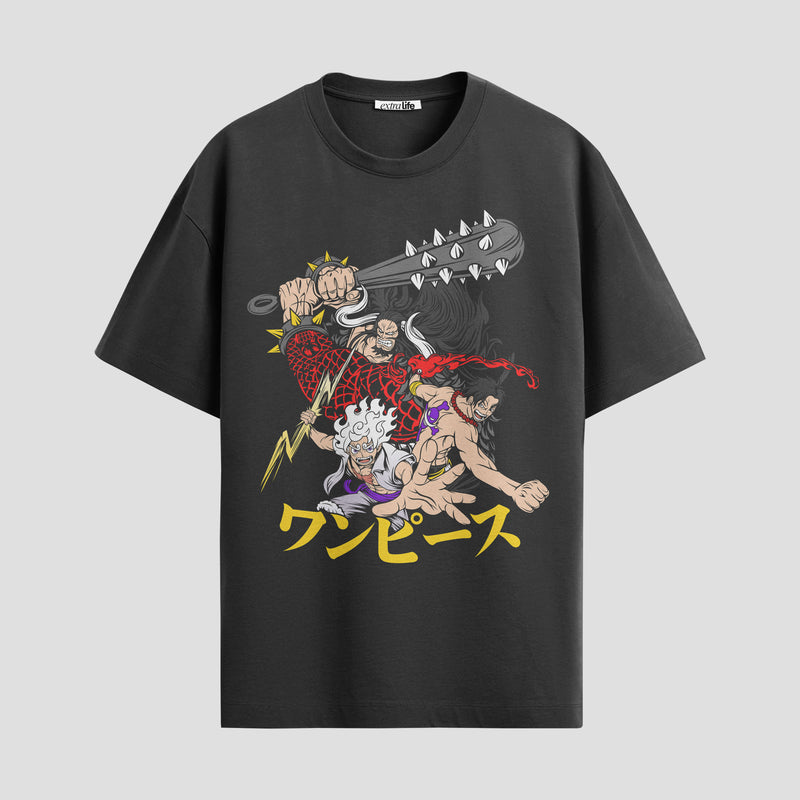 Playera urbana de anime y gaming ExtraLife MX, corte Standard Fit unisex ligero y transpirable en color Deep Black y Pure White, ropa de uso diario para gym y casual.