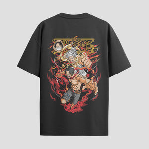 Playera urbana de anime y gaming ExtraLife MX, corte Standard Fit unisex ligero y transpirable en color Deep Black y Pure White, ropa de uso diario para gym y casual.
