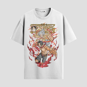 Playera urbana de anime y gaming ExtraLife MX, corte Standard Fit unisex ligero y transpirable en color Deep Black y Pure White, ropa de uso diario para gym y casual.